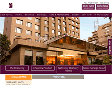 Tablet Screenshot of chanceryhotels.com